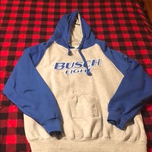 Busch Light hoodie with beer pocket